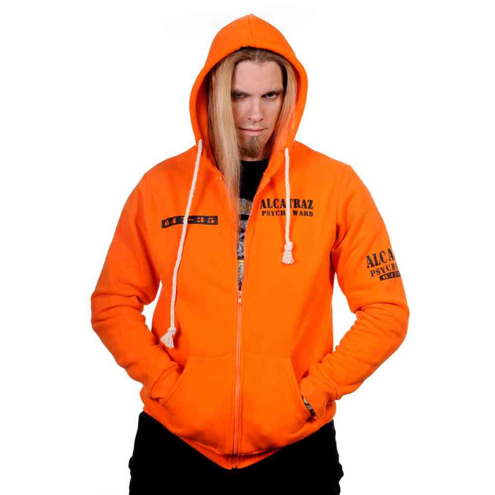 Banned - Alcatraz Kapuzenpullover mit Reißverschluss - Orange